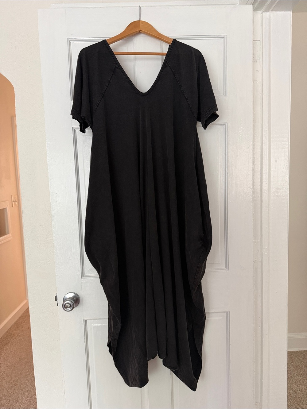 Cost Plus World Market Black V-Neck Jumpsuit NWT